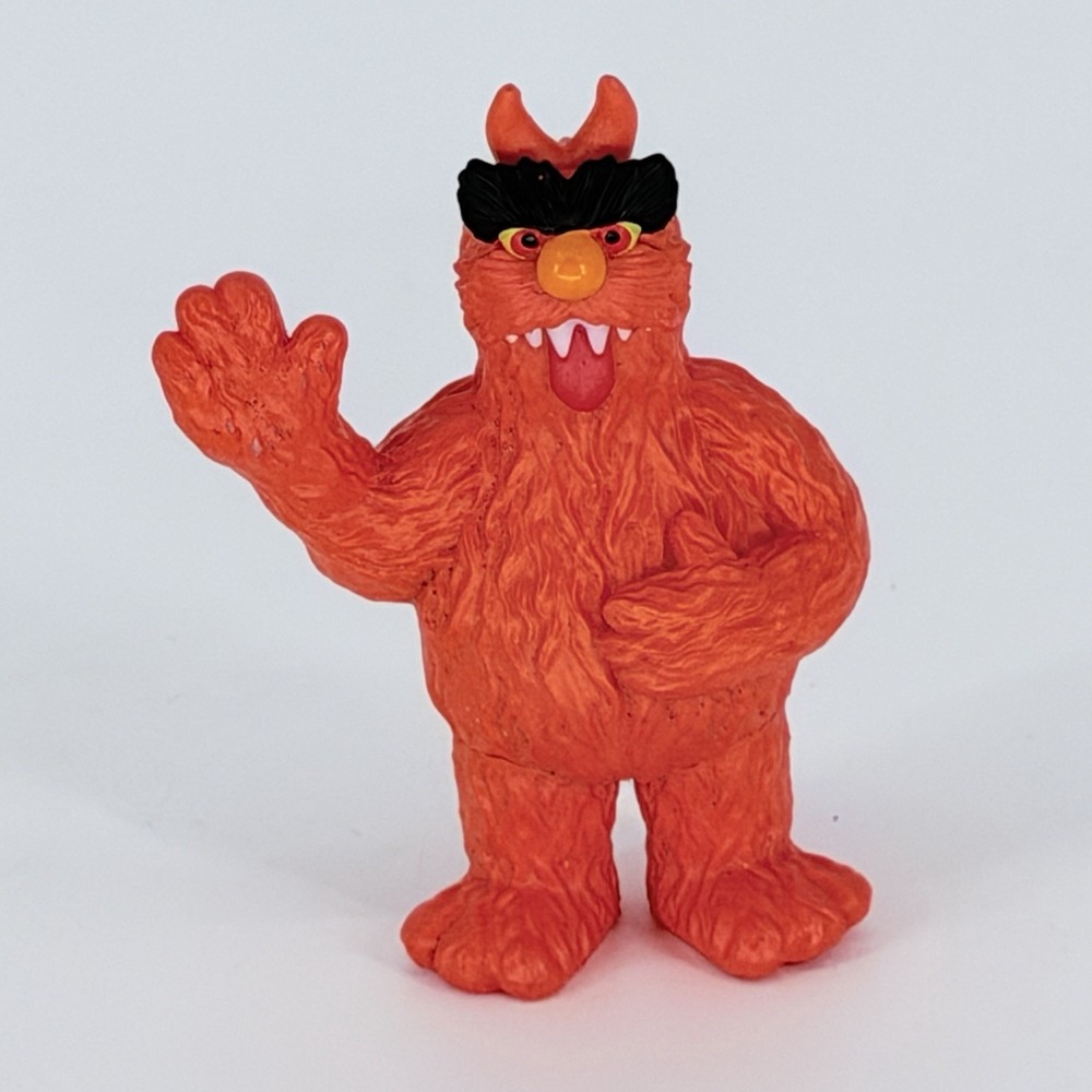 Sesame‎ Street Frazzle Monster Orange PVC Figure Fill-A-Bus 3″ SeaWorld Rare HTF